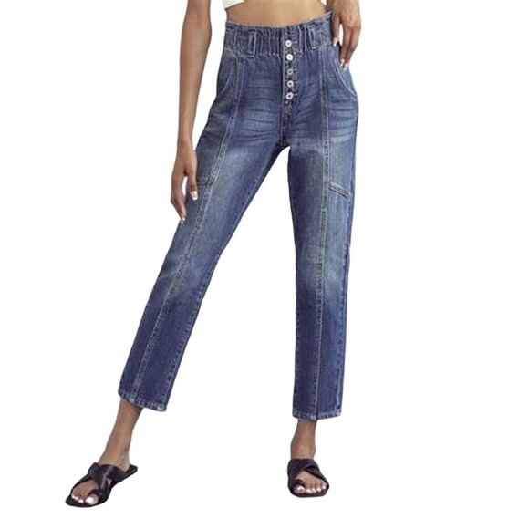 Kancan‎ Women's Bronte Ultra High Rise Paperbag Mom Jeans Size 27 - Picture 1 of 15
